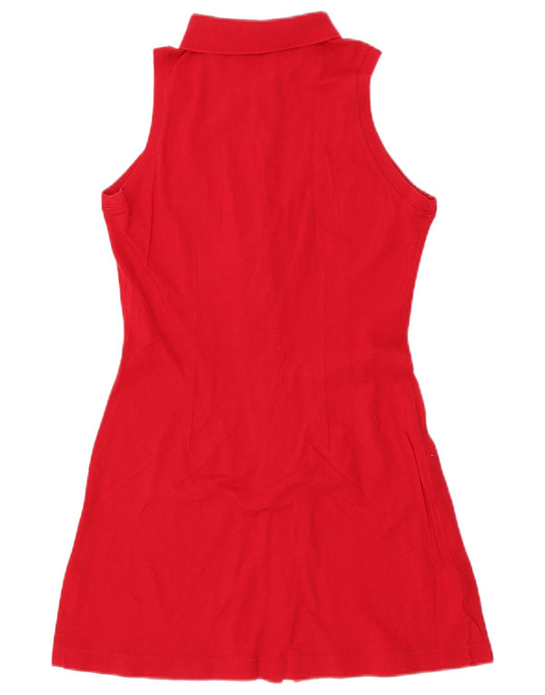 SERGIO TACCHINI ærmeløs skjortekjole til kvinder IT 42 Medium rød bomuld