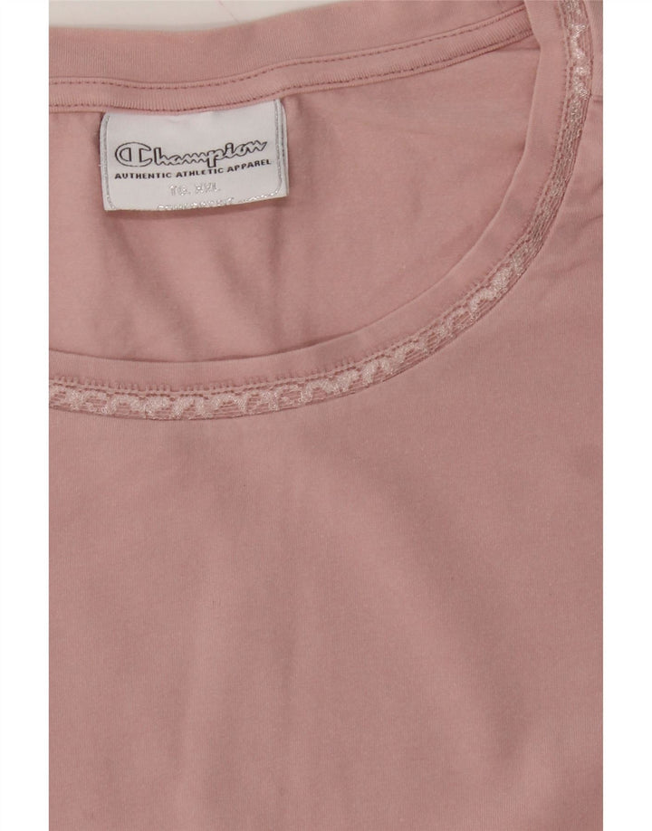 CHAMPION Womens T-Shirt Top UK 20 2XL Pink Vintage Champion and Second-Hand Champion from Messina Hembry 