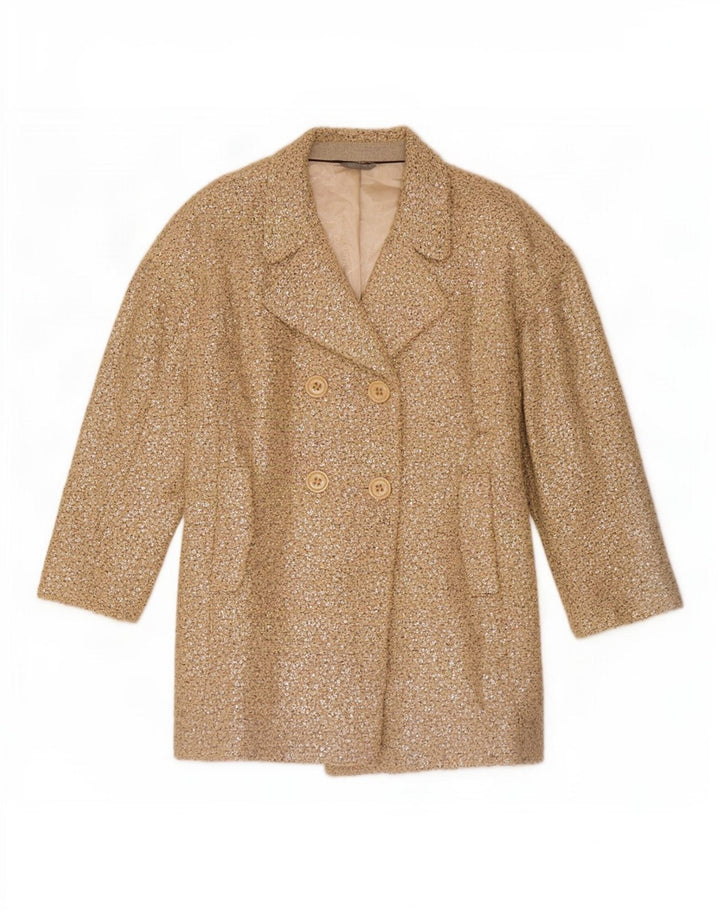 Marks & Spencer Dame Paillet Dobbeltradet Frakke UK 8 Small Beige