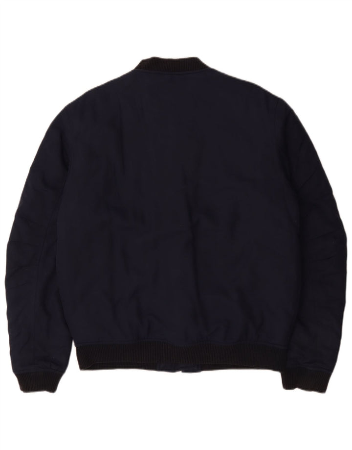 Jack Wills Herre Bomber Jacket UK 38 Medium Navy Blue Nylon