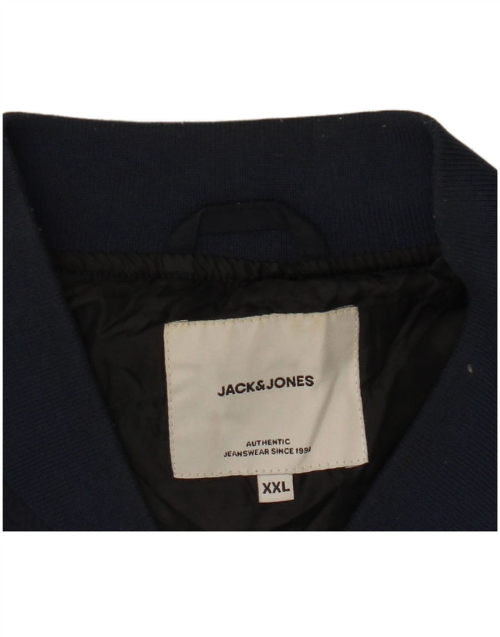 Jack & Jones Herre Bomber Jacket UK 44 2XL Navy Blue