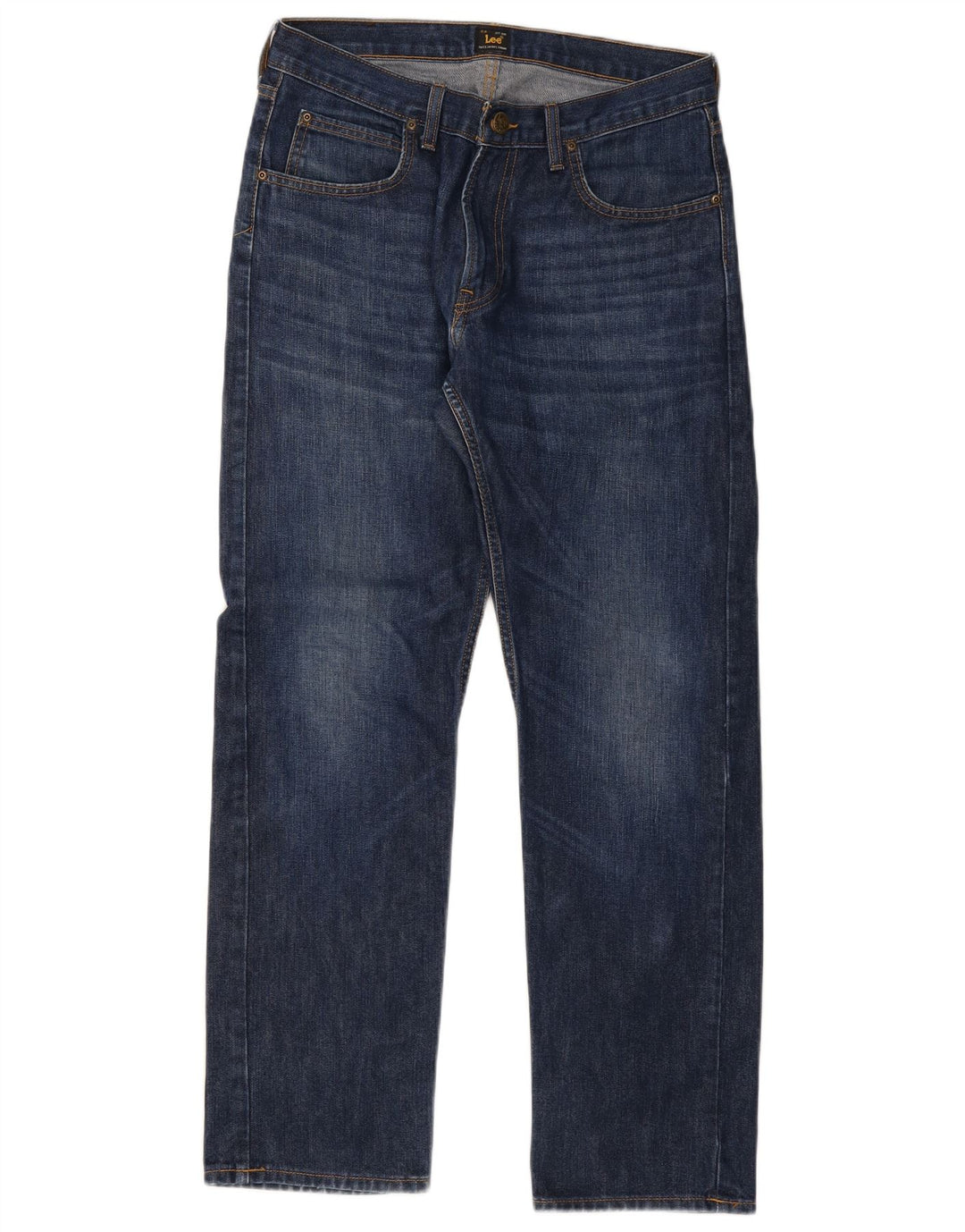 Lee Straight Jeans til mænd W32 L32 Marineblå bomuld