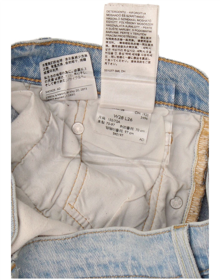 Levi's Dame 501 Straight Jeans W28 L26 Blå Bomuld