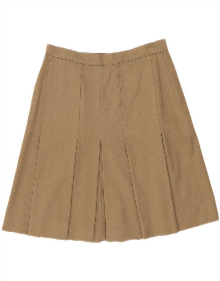 Vintage plisseret nederdel til kvinder W26 Small Khaki