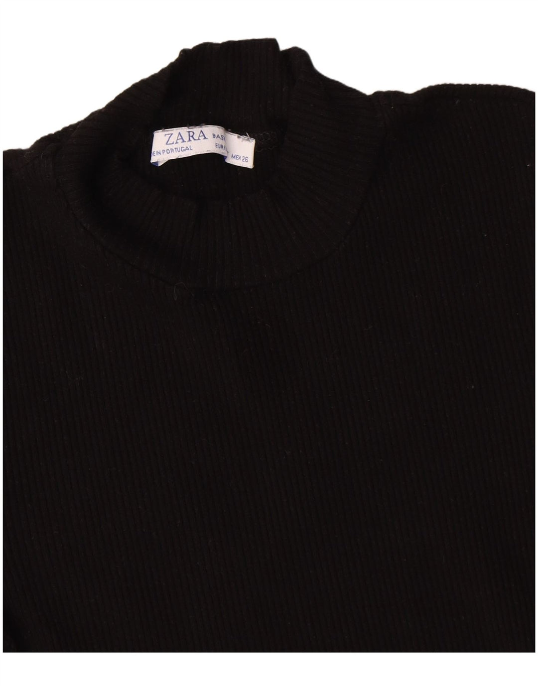 Zara Dame T-Shirt Top UK 8 Lille Sort