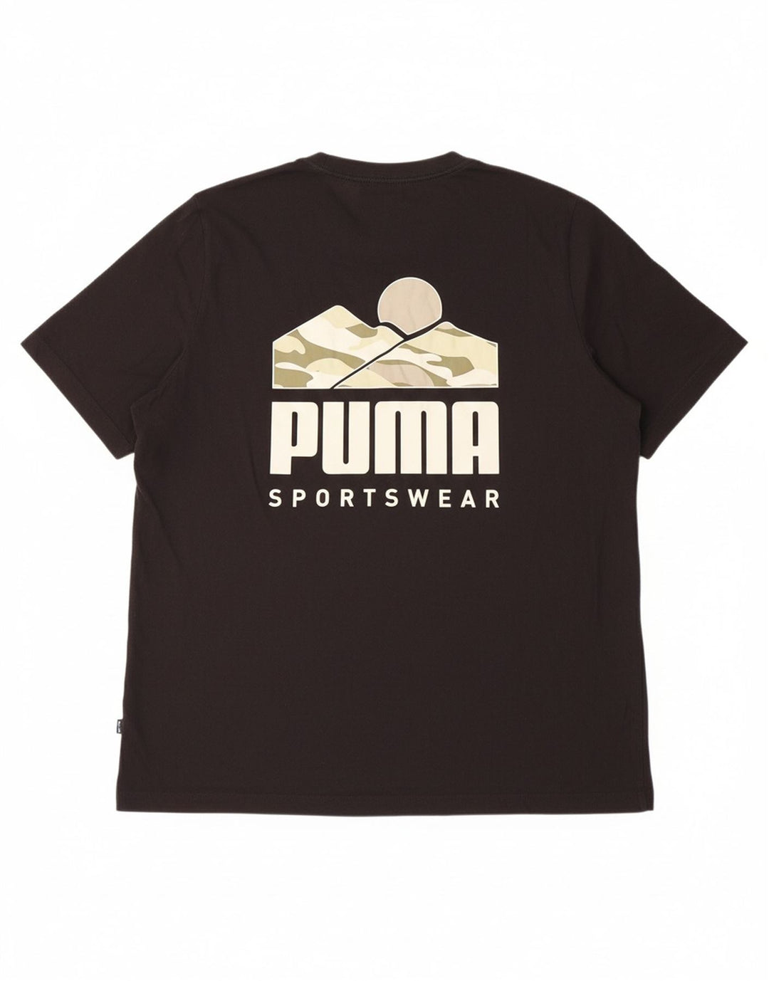 PUMA Mens Graphic T-Shirt Top XL Black Cotton