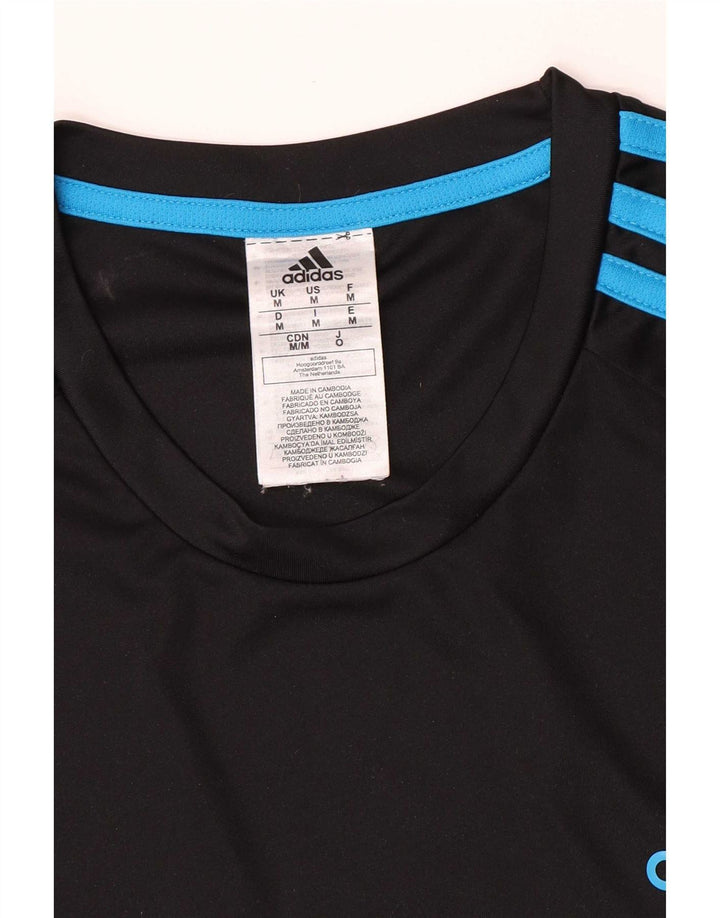 Adidas Herre Aeroready T-Shirt Top Medium Sort Polyester
