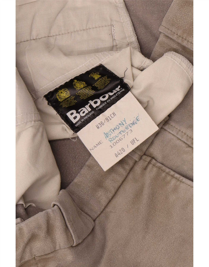Barbour Lige Chinobukser til mænd W36 L30 Grå bomuld