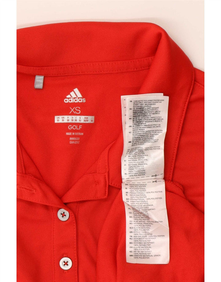 Adidas Dame Golf Graphic Polo Shirt UK 6 XS Rød Polyester