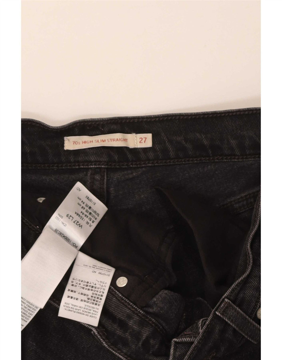 Levi's denimshorts til mænd W27 XS Sort bomuld