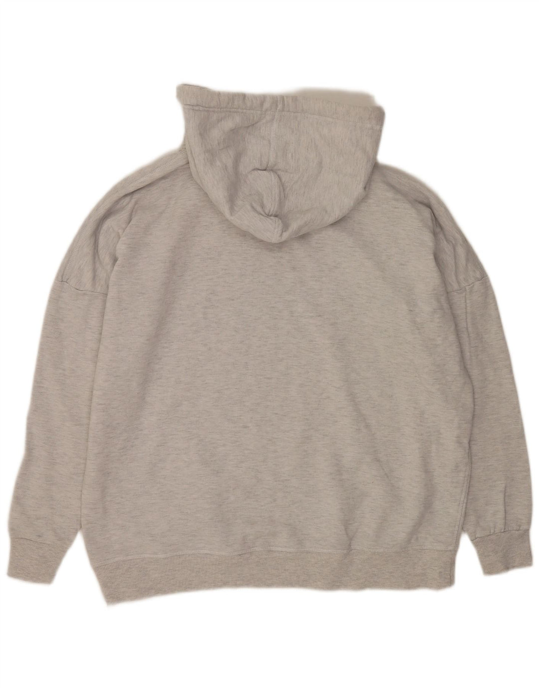 Superdry Graphic Oversized Hoodie Jumper UK 12 Medium Grey Flecked