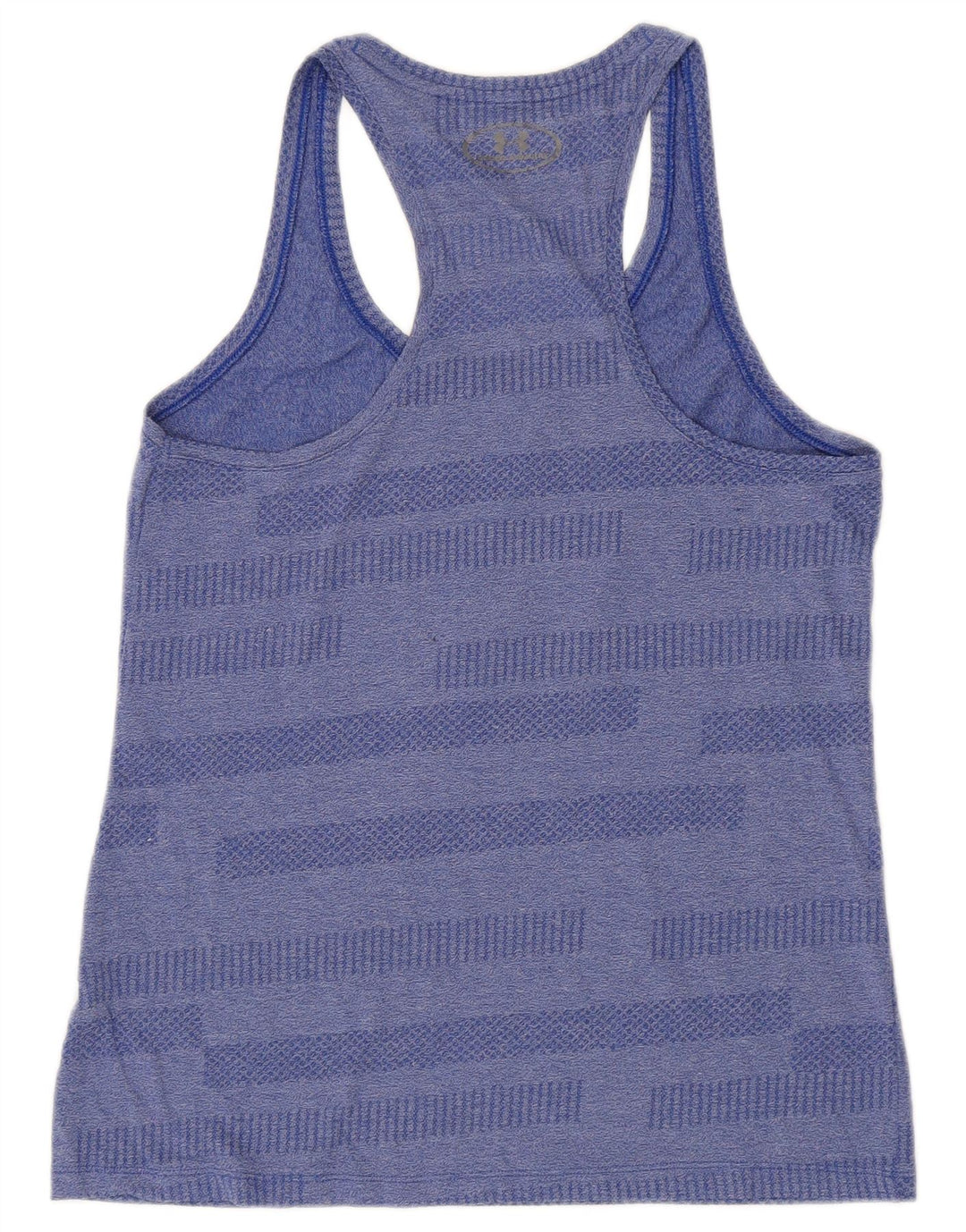 Under Armour Dame Heat Gear Vest Top UK 12 Medium Blue Striped