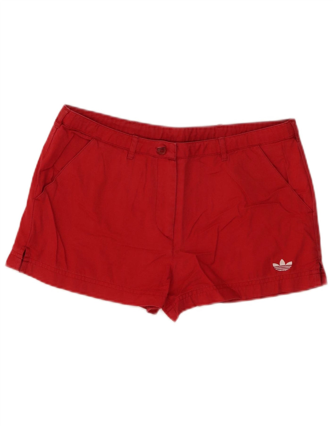 Adidas Womens Hot Pants UK 10 Small W29 Red Cotton