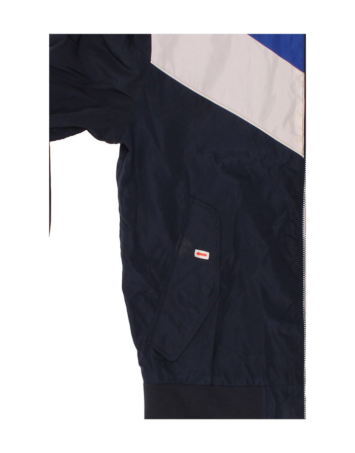 JACK & JONES Mens Tracksuit Top Jacket Large Navy Blue Colourblock Vintage Jack & Jones and Second-Hand Jack & Jones from Messina Hembry 