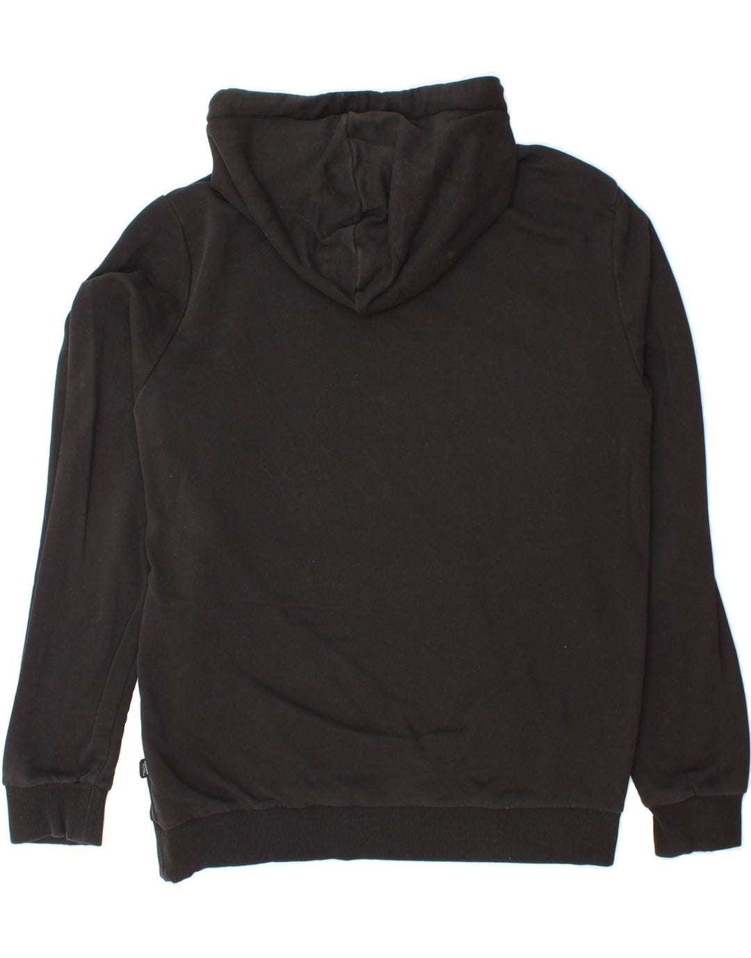 PUMA Mens Graphic Hoodie Jumper Medium Black Cotton Vintage Puma and Second-Hand Puma from Messina Hembry 