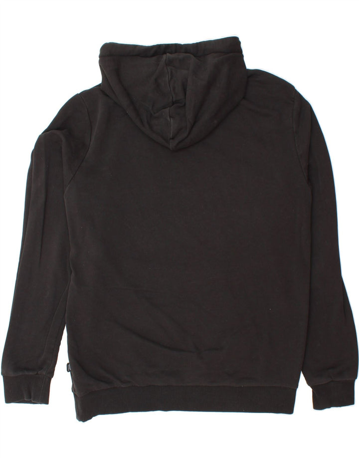 PUMA Mens Graphic Hoodie Jumper Medium Black Cotton Vintage Puma and Second-Hand Puma from Messina Hembry 