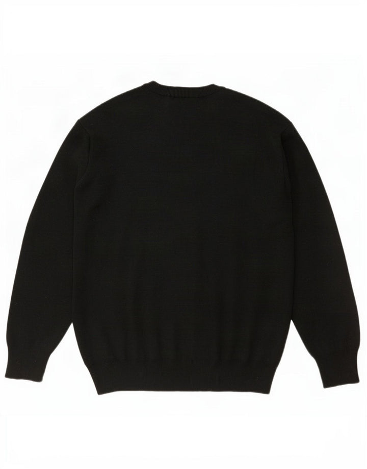 Gabicci Herre V-hals sweater Stor sort stribet uld