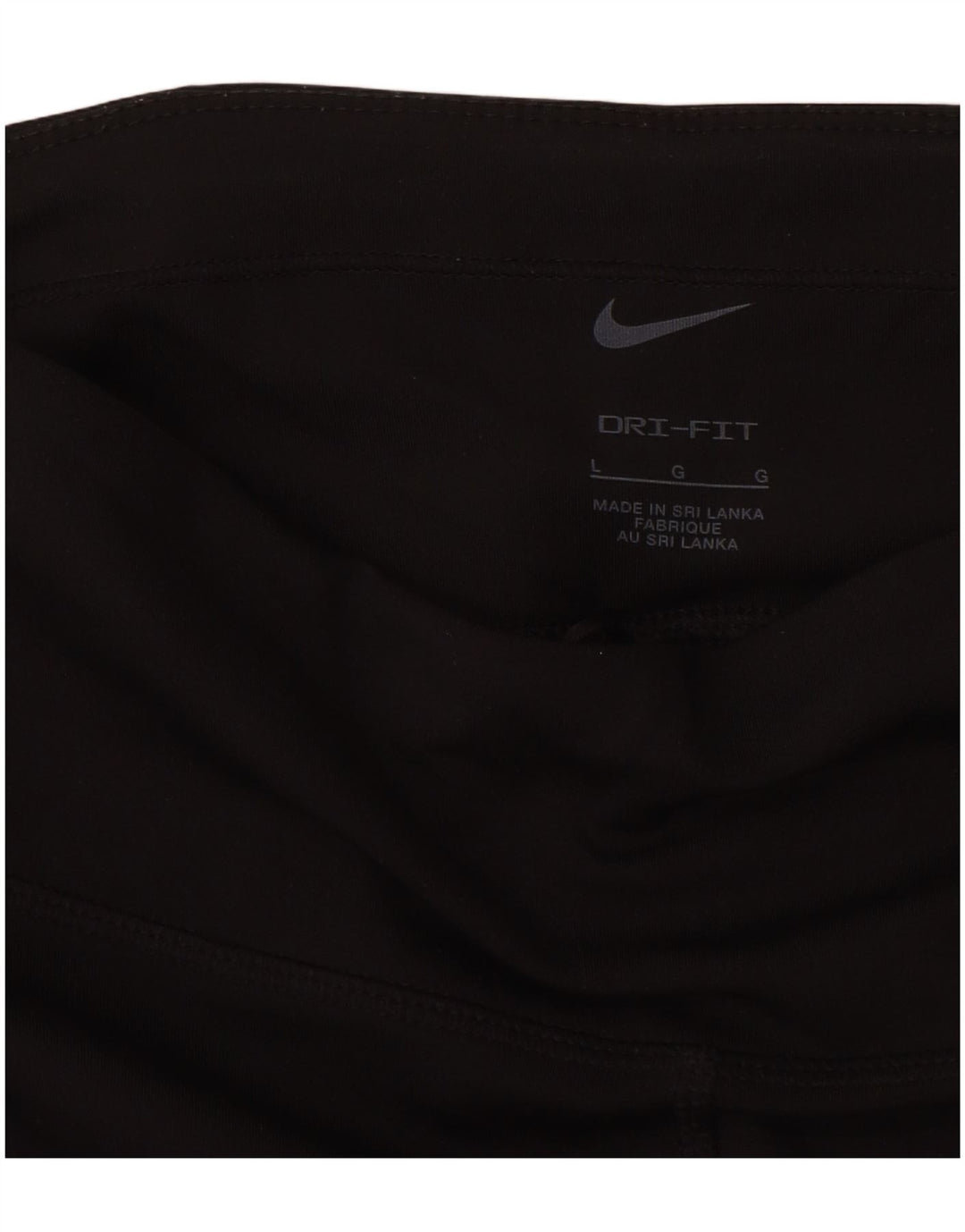 NIKE Dame Dri Fit Capri Leggings UK 14 Stor sort polyester
