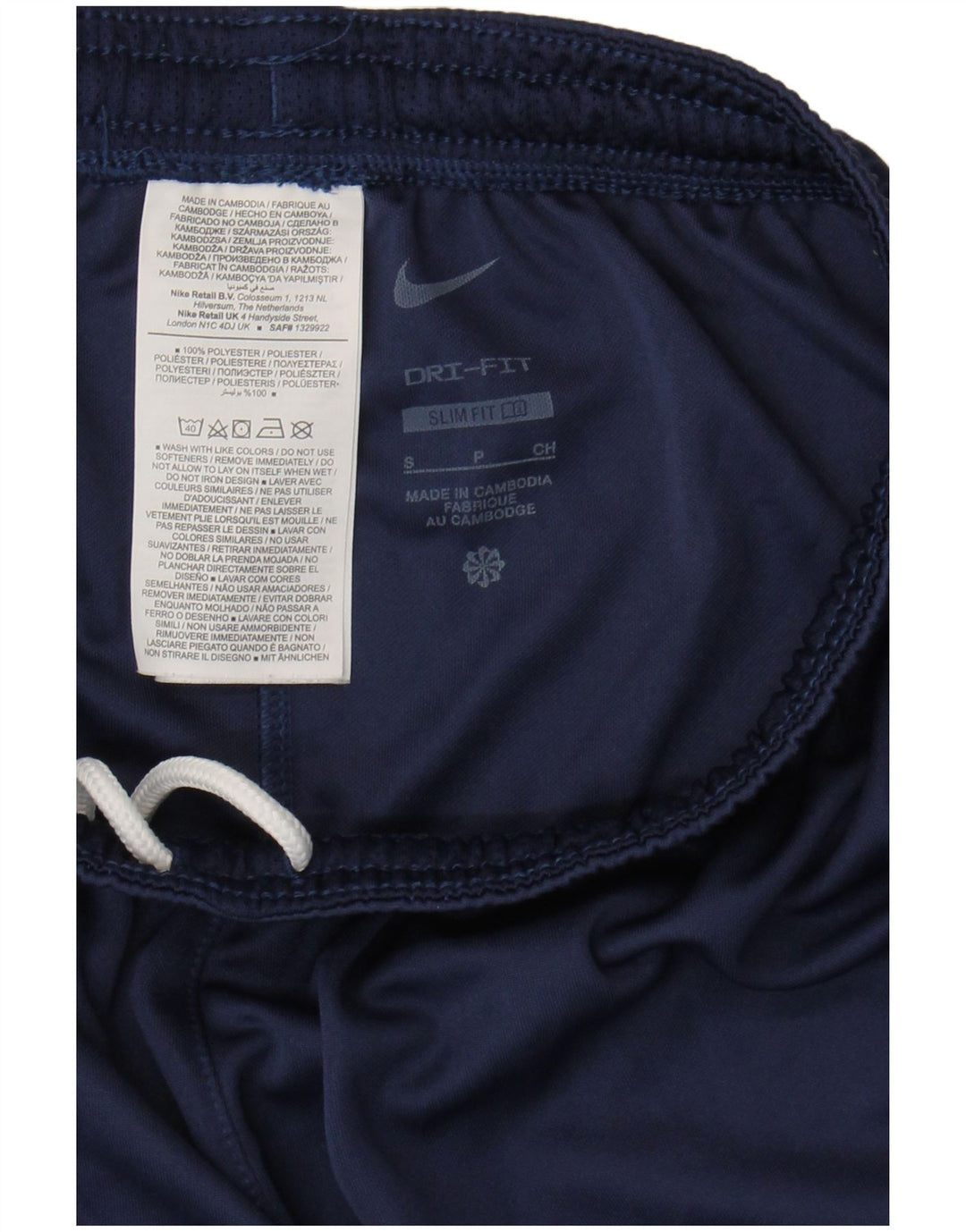 Nike Herre Dri Fit Slim Fit sportsshorts Små marineblå polyester