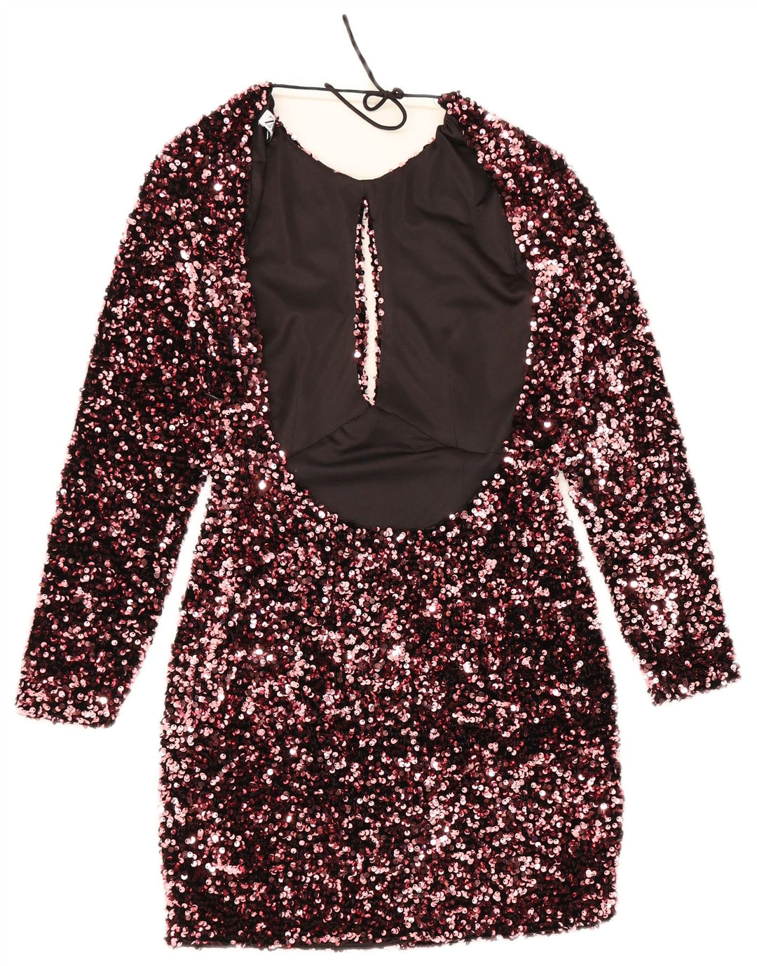 Zara Dame Langærmet Skede Kjole UK 8 Small Pink Polyester