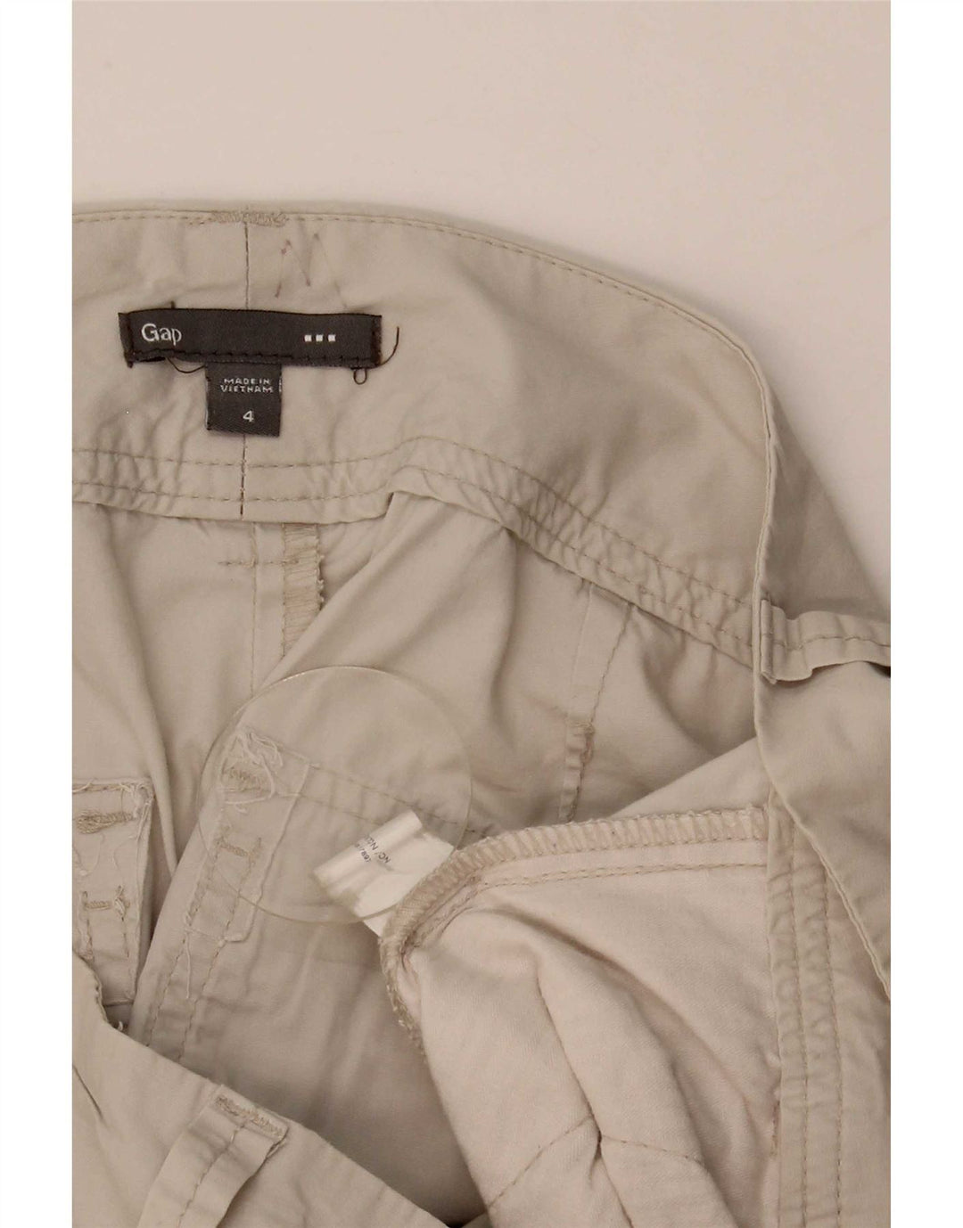 Gap Womens Cargo Shorts US 4 Small W32 Beige Bomuld