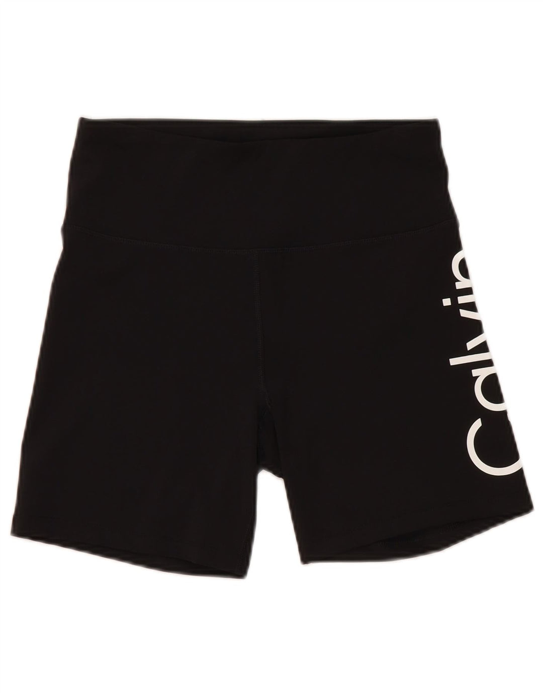 Calvin Klein Dame grafiske sportsshorts UK 12 Medium Sort Polyester