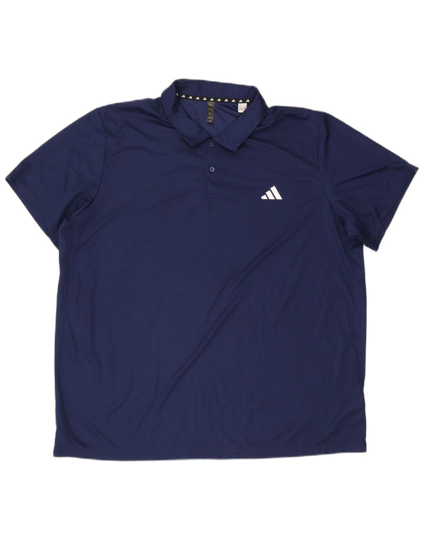 Adidas Aeroready Polo Shirt til mænd 2XL Navy Blue Polyester