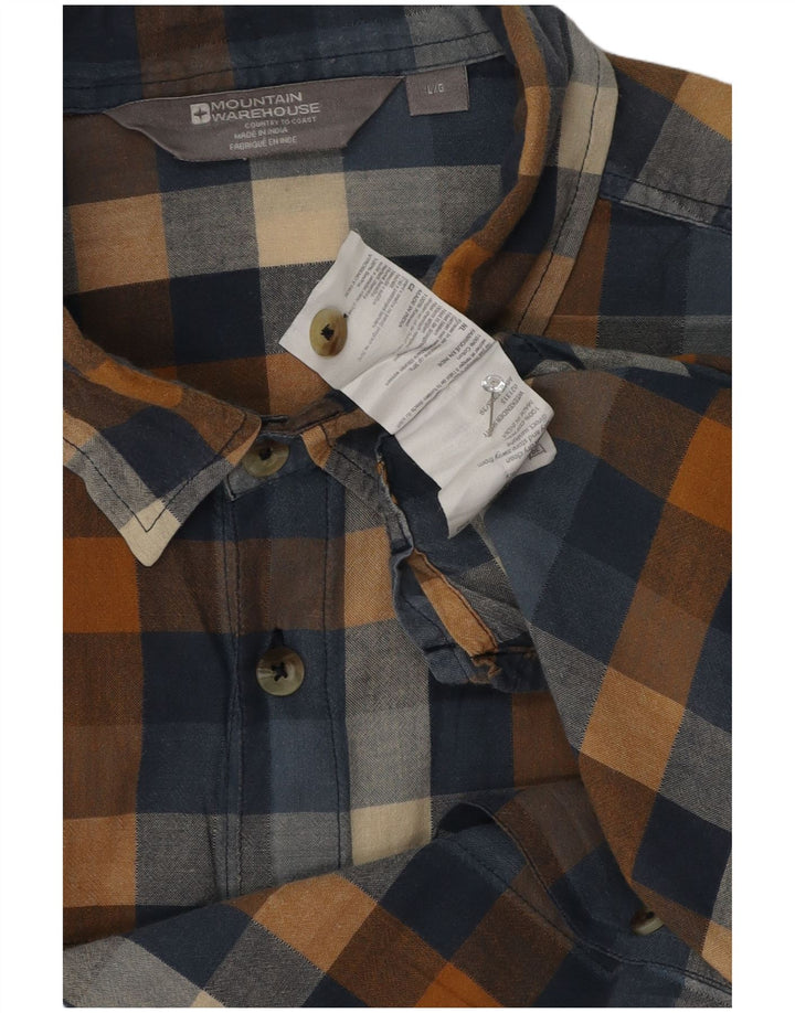 Mountain Warehouse Herre kortærmet flannelskjorte Stor marineblå ternet