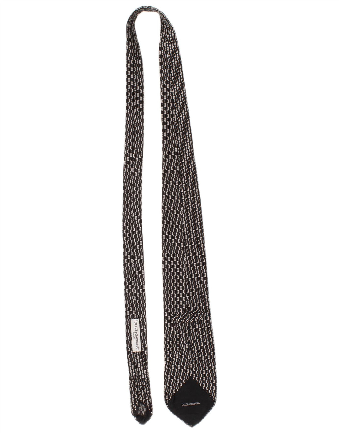 Dolce & Gabbana Herre slips One Size Sort Geometrisk Silke Classic