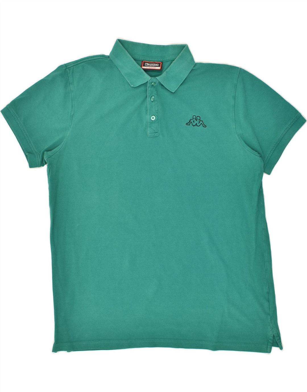 KAPPA Mens Polo Shirt Large Green Cotton | Vintage Kappa | Thrift | Second-Hand Kappa | Used Clothing | Messina Hembry 