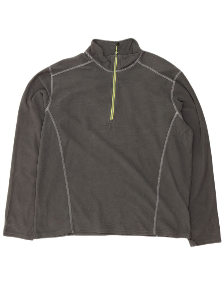 Eddie Bauer Fleece Jumper med lynlås til mænd XL Grå Polyester