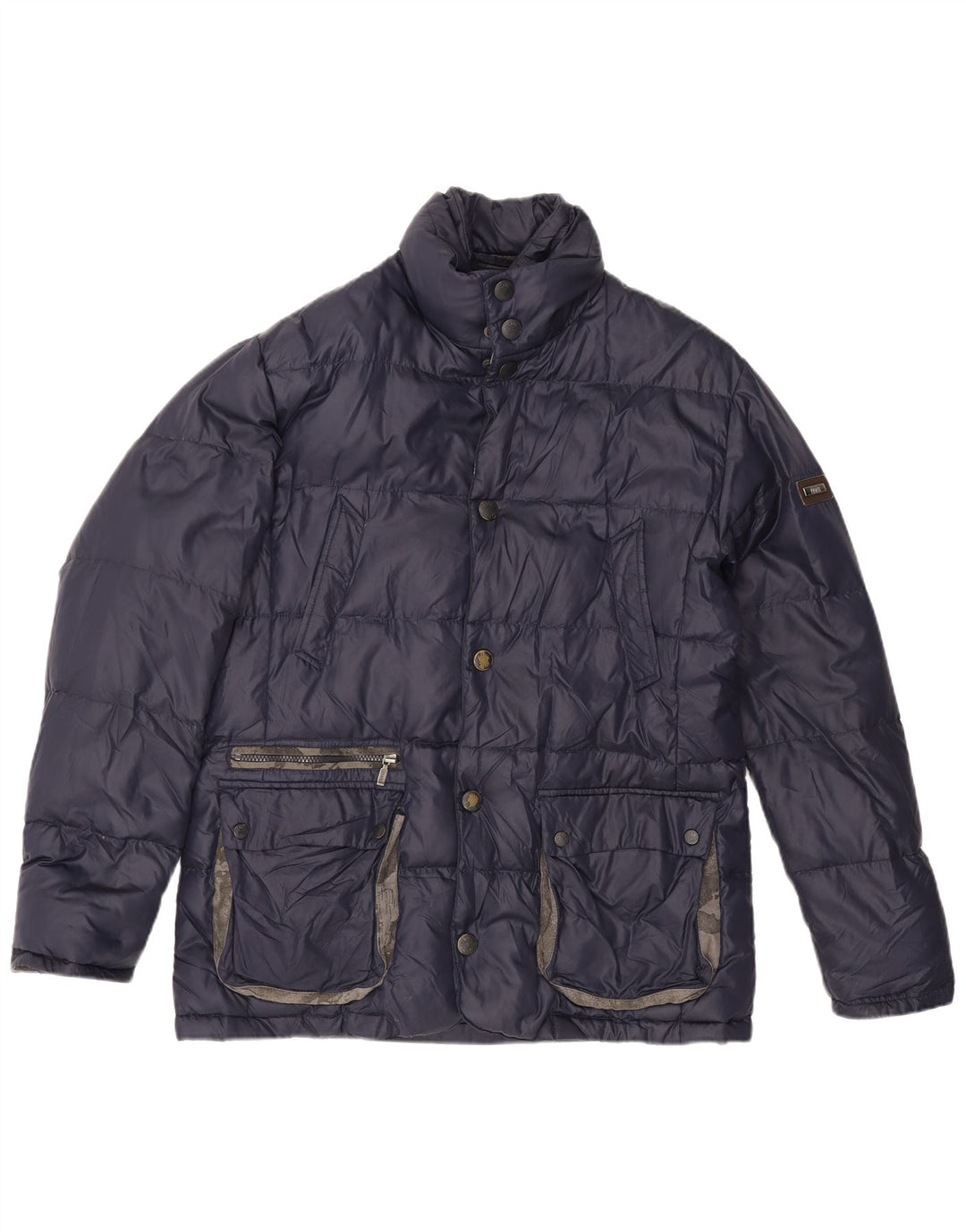 ALVIERO MARTINI Polstret herrejakke IT 52 XL Navyblå nylon