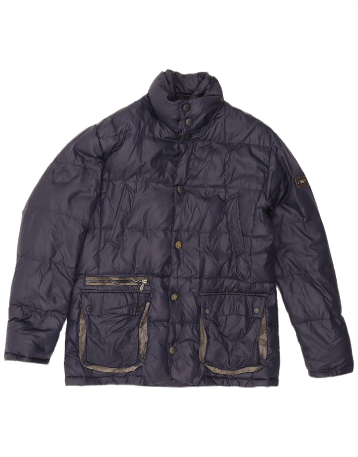 ALVIERO MARTINI Polstret herrejakke IT 52 XL Navyblå nylon