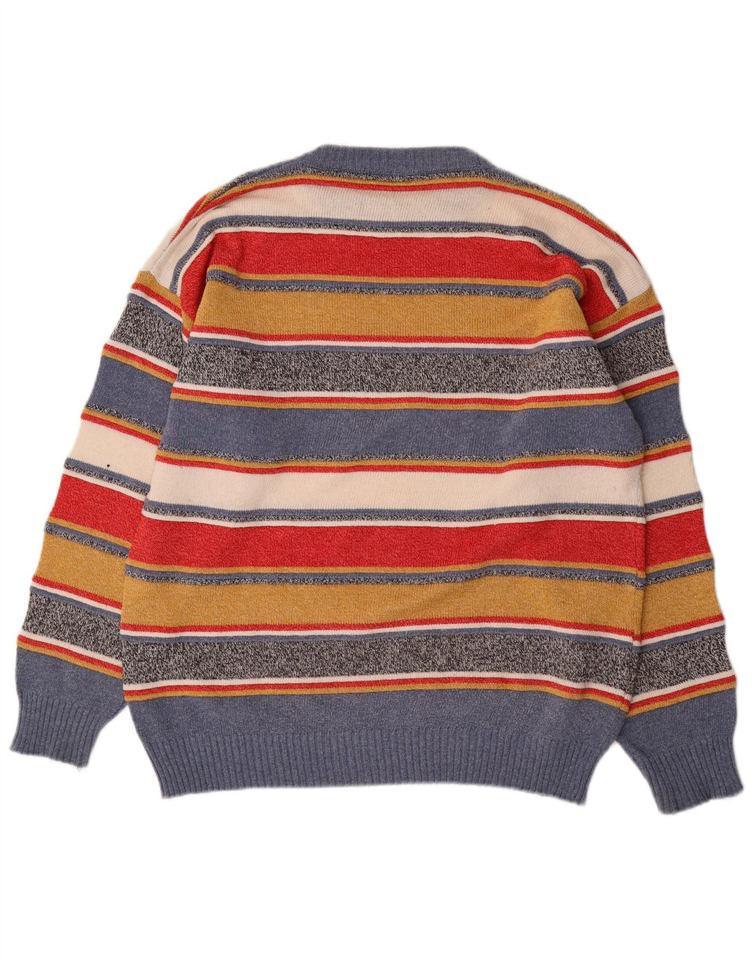 Bizzarro herre rund hals sweater stor flerfarvet stribet