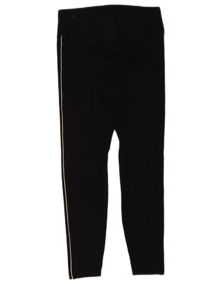 Nike Dame Dri Fit Graphic Crop Leggings UK 12 Medium Black Polyester