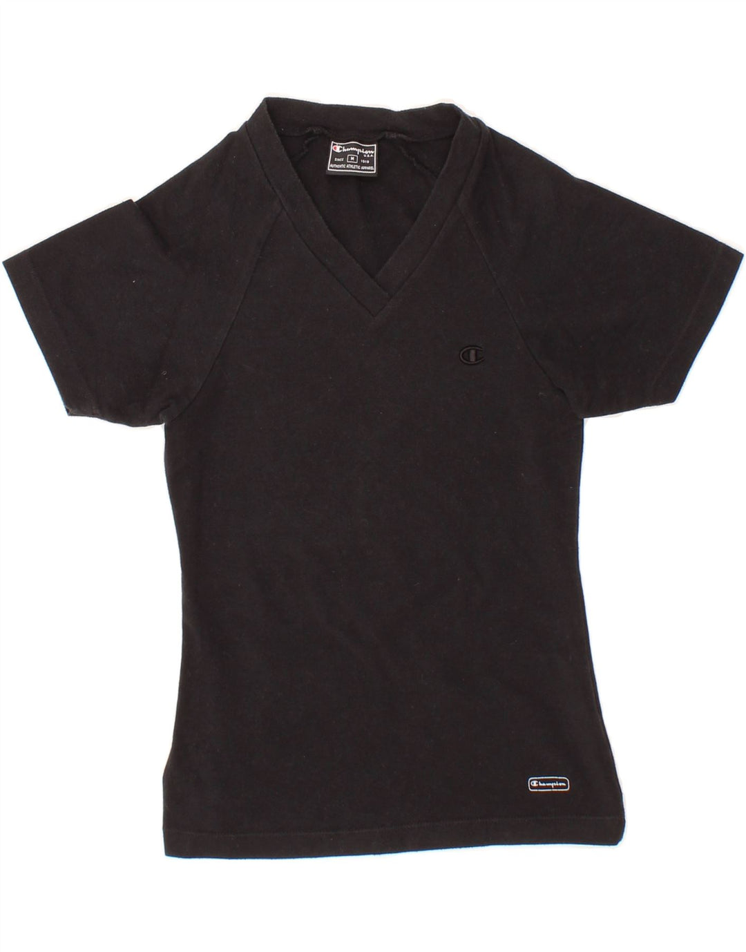 CHAMPION Girls T-Shirt Top 9-10 Years Medium Black Cotton Vintage Champion and Second-Hand Champion from Messina Hembry 