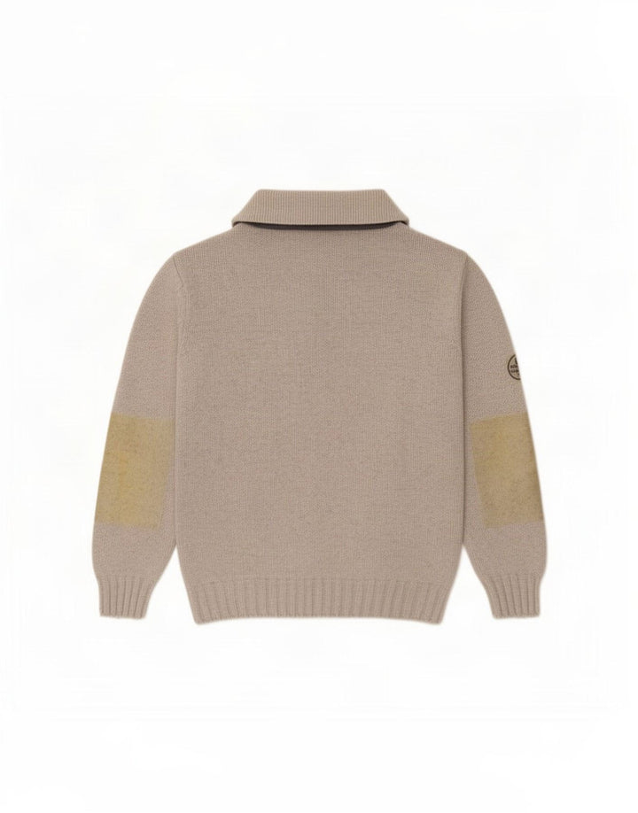 Murphy & Nye Herre Polo Neck Jumper Sweater Medium Grey Colourblock Uld