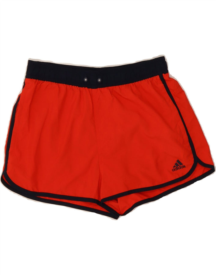ADIDAS Womens Sport Shorts UK 10 Small  Red Polyester Vintage Adidas and Second-Hand Adidas from Messina Hembry 