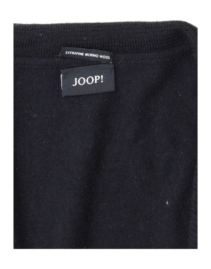 JOOP Womens Cardigan Sweater UK 14 Large Navy Blue Vintage Joop and Second-Hand Joop from Messina Hembry 