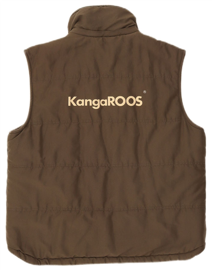 Kænguruer Dame Polstret Gilet UK 16 Stor Khaki Polyester