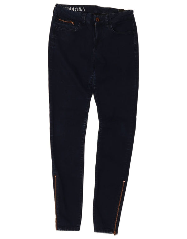Marks & Spencer Dame Skinny Jeans UK 10 Small W26 L28 Marineblå Bomuld