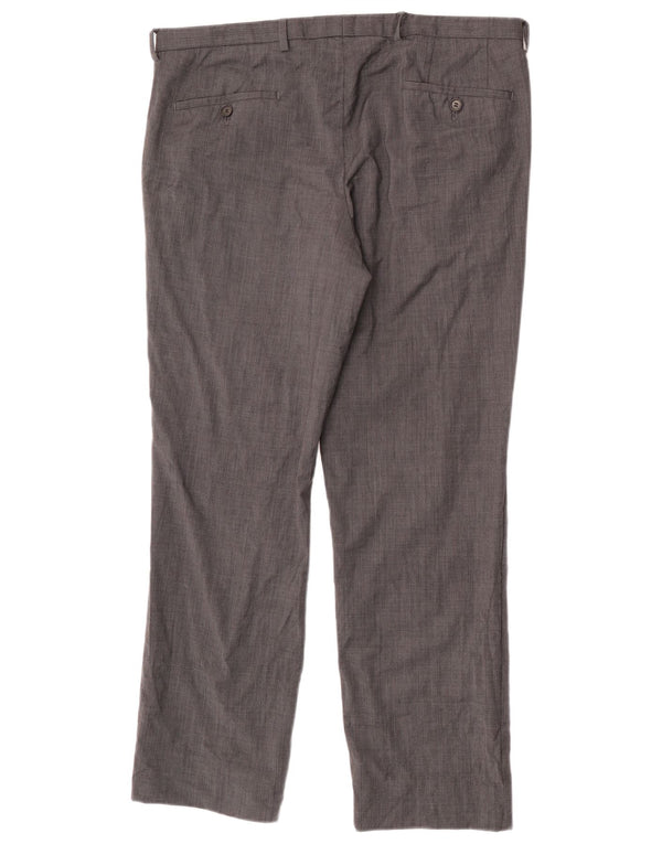 Hugo Boss Herre Lige jakkesæt bukser IT 50 Large W35 L29 Grå Virgin Wool