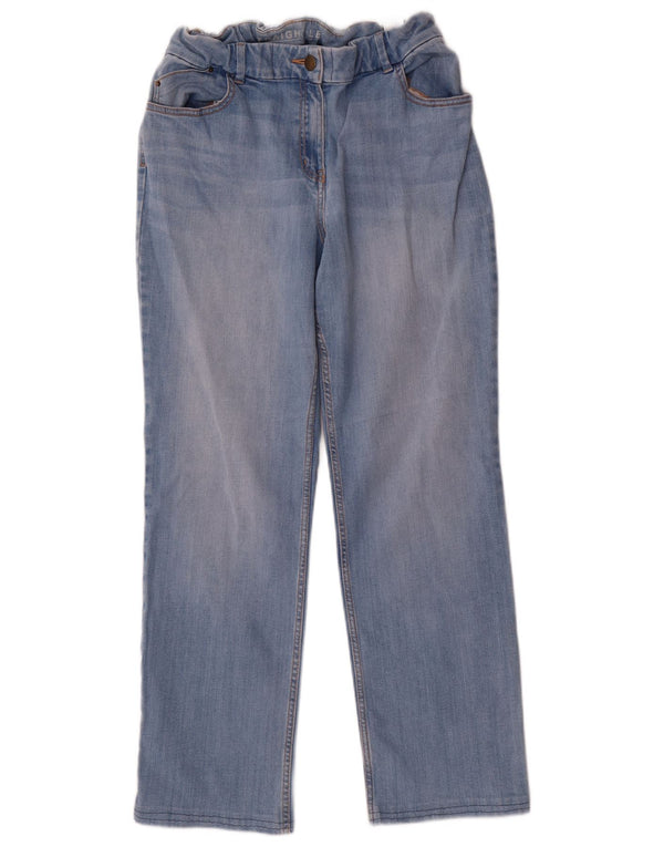 Marks & Spencer Dame Højtaljede Lige Jeans UK 16 Large W32 L29 Blå