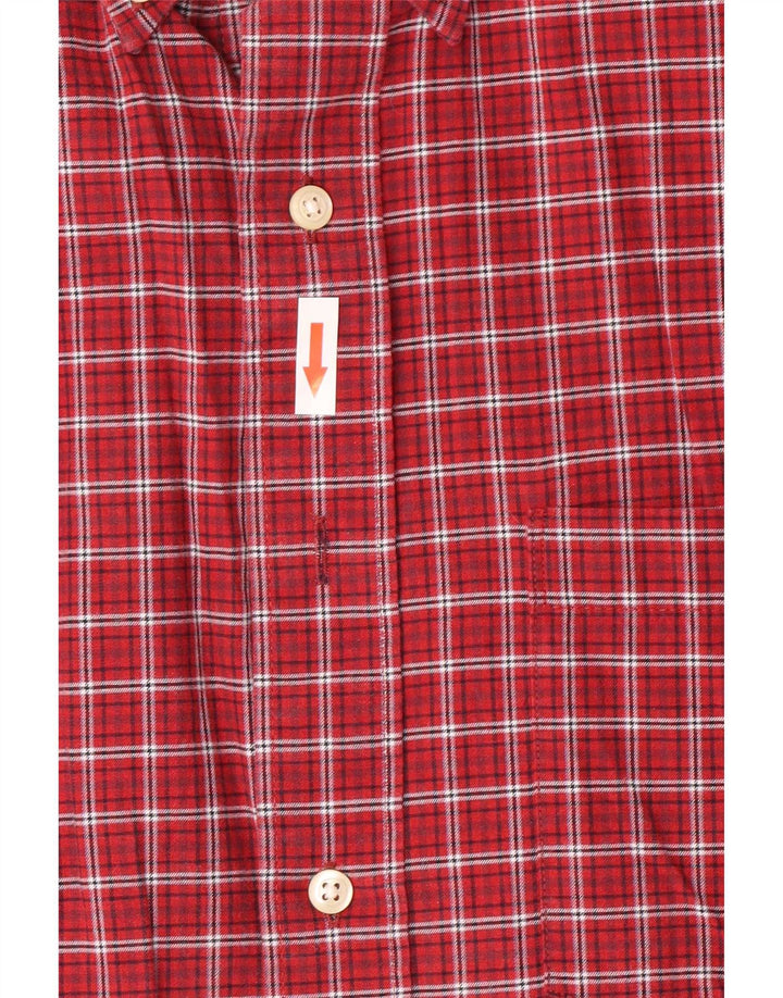 Izod Herreskjorte Medium Burgundy Plaid Cotton