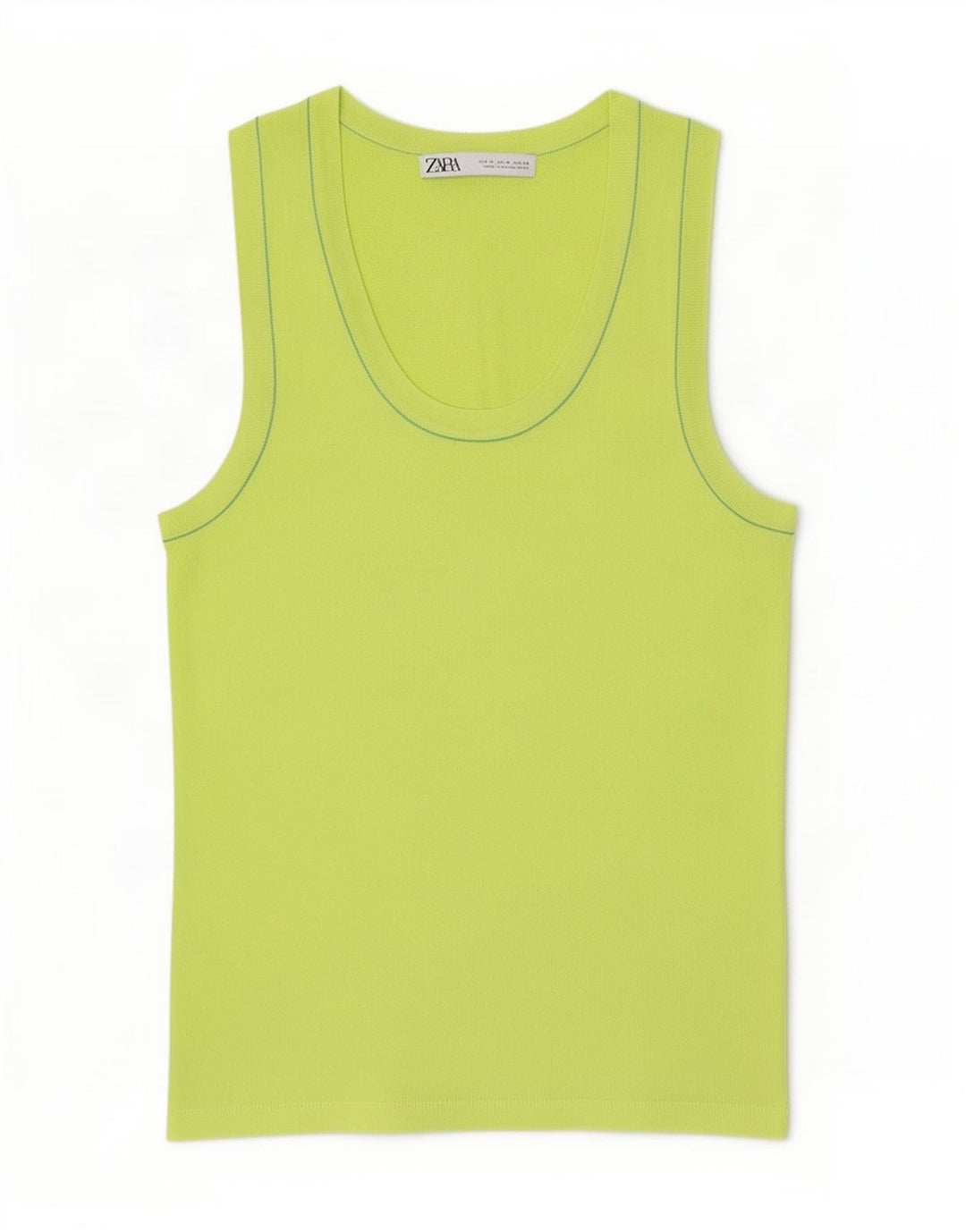 Zara Damevest Top UK 12 Medium Green Viscose