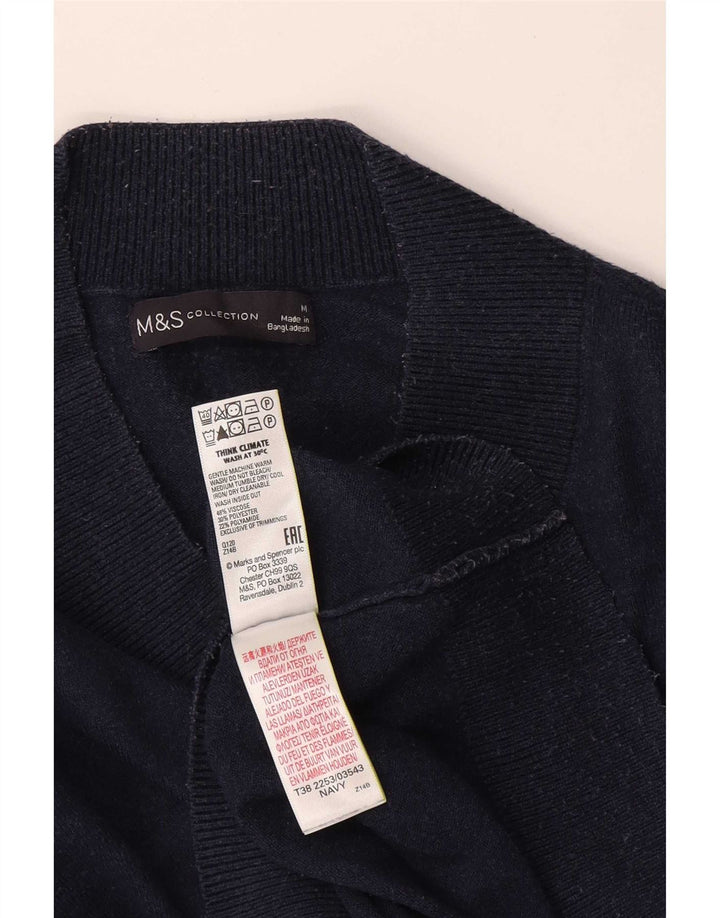 Marks & Spencer Dame Oversized V-hals sweater Medium Navy Blue