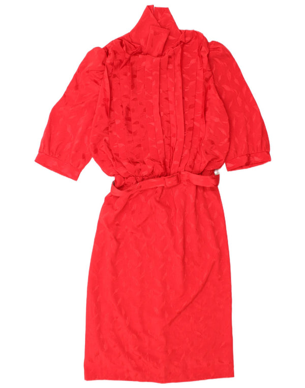 GOLDEN GATE Womens Shift Dress EU 40 Medium Red Floral Polyester