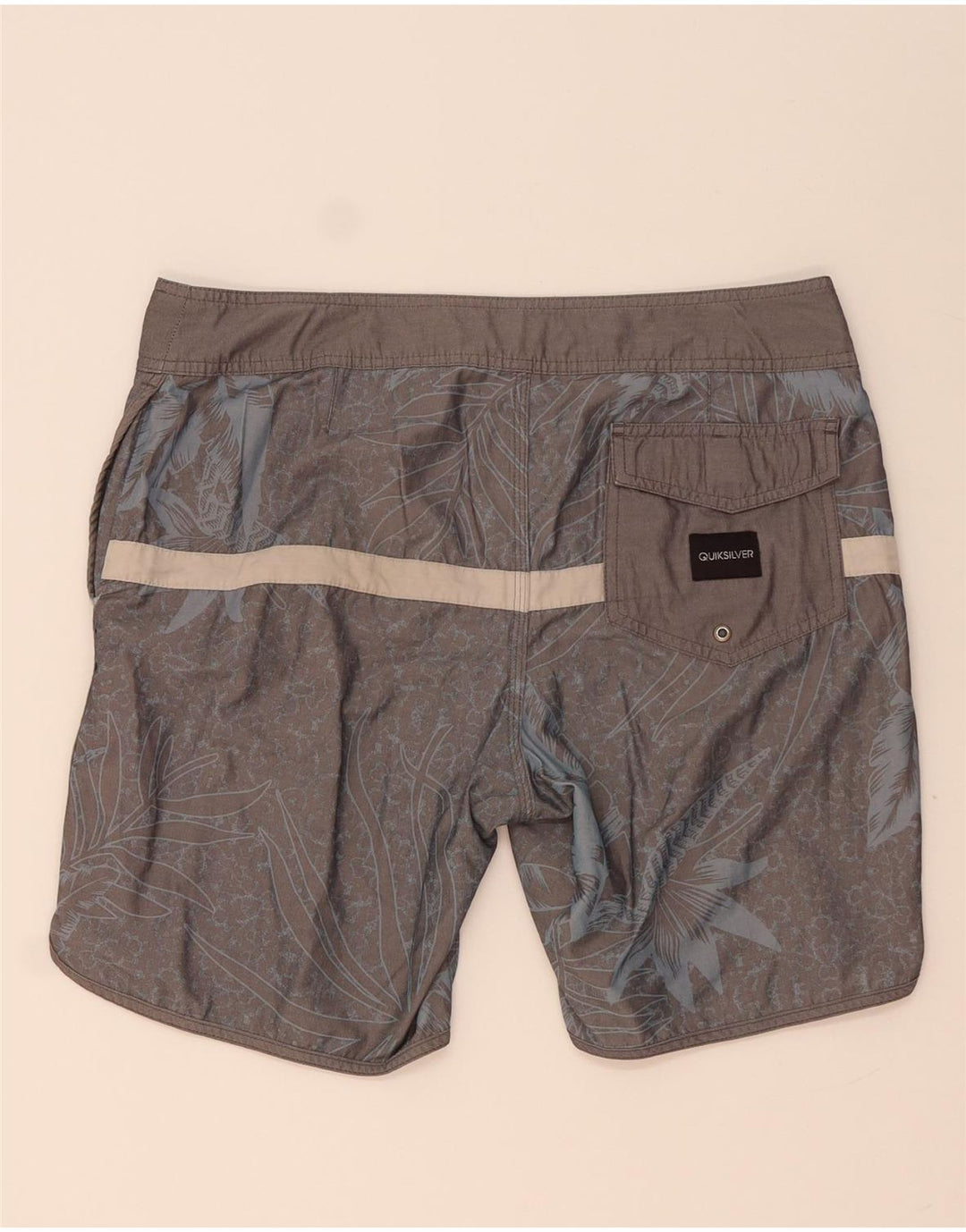 Quiksilver grafiske badeshorts til mænd mellemgrå blomstret bomuld