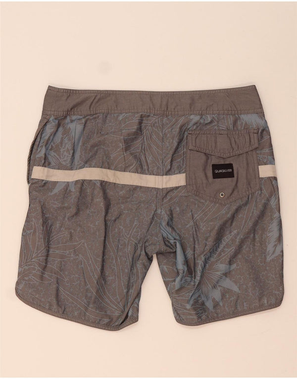 Quiksilver grafiske badeshorts til mænd mellemgrå blomstret bomuld