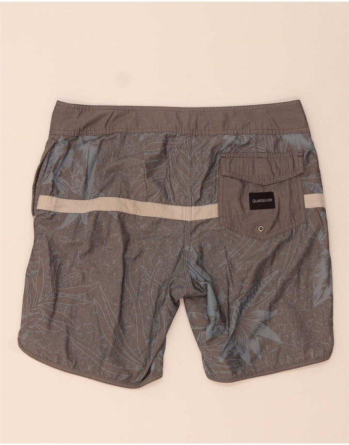 Quiksilver grafiske badeshorts til mænd mellemgrå blomstret bomuld